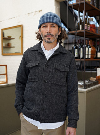 Woollen Trucker Jacket - Charcoal