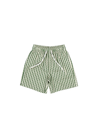 Kids Swim Short - A-Stripe Olive