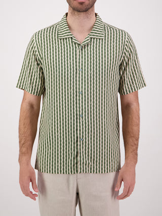 Panama Shirt - A-Stripe Olive