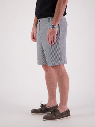 Leisure Short - Navy Stripe