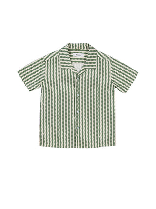 Kids Panama Shirt - A-Stripe Olive