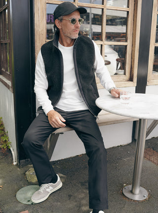 Pique Long Sleeve Tee - White