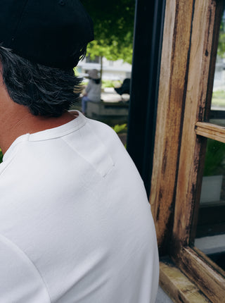 Pique Long Sleeve Tee - White