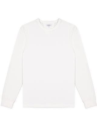 Pique Long Sleeve Tee - White