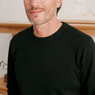 Cotton Silk Crew - Black