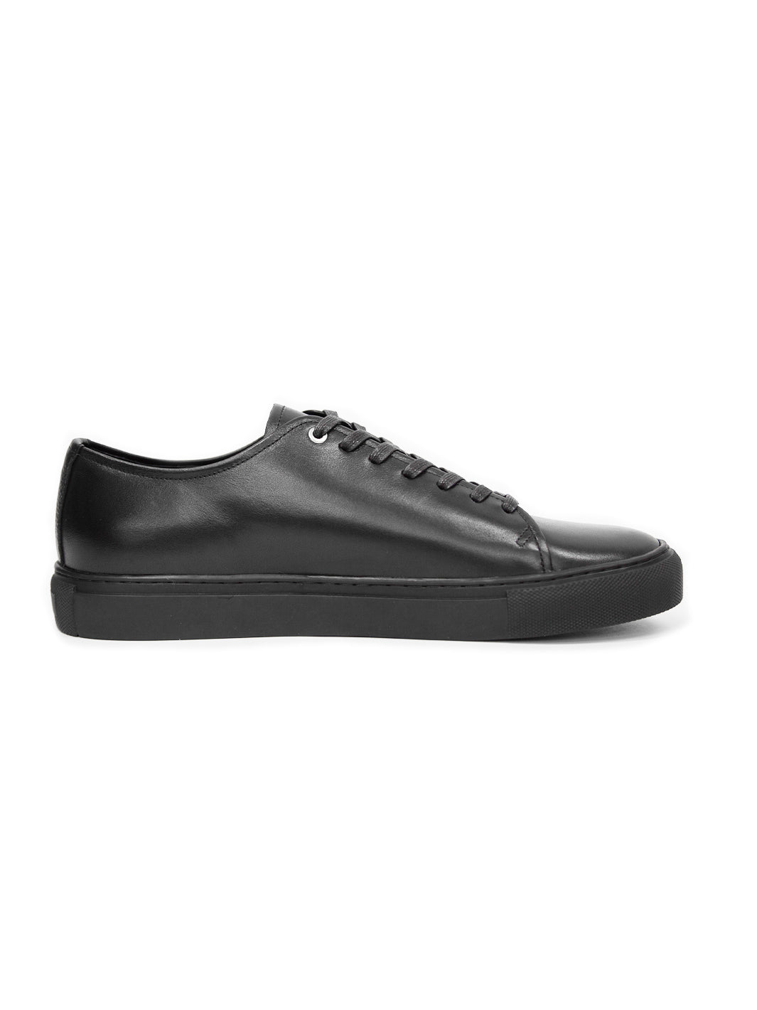 Leather Low Sneaker - Black