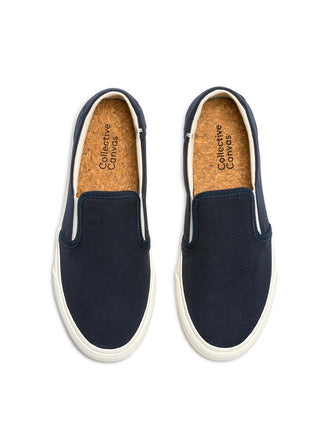 Collective Canvas Slip On Navy