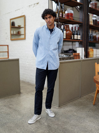 Denim Button Down - Washed Blue