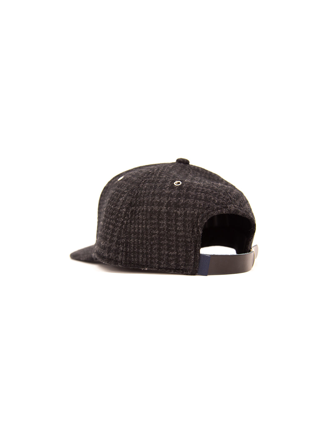 Baseball Cap Wool - Black Houndstooth