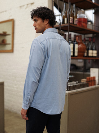 Denim Button Down - Washed Blue