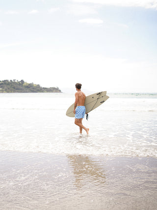 Swim Short - A-Check Blue