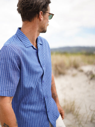 Panama Shirt - Linen Stripe