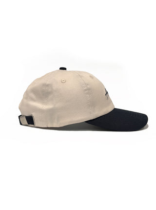 Script Dad Cap - Cream / Navy