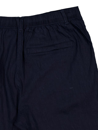 Linen Leisure Short - Navy