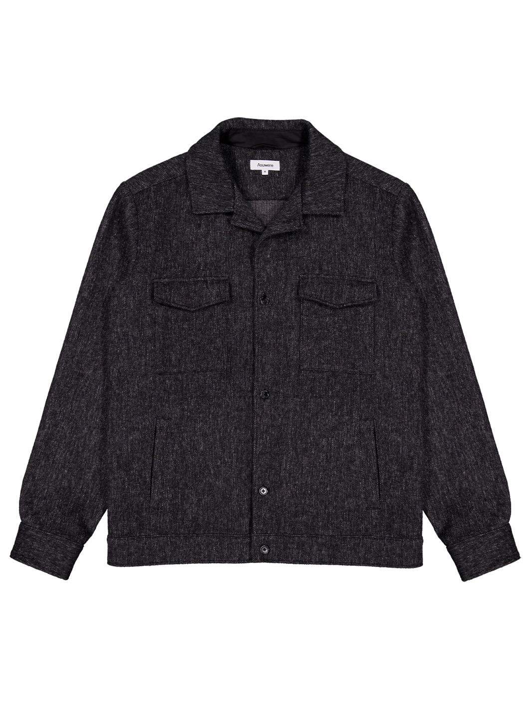 Woollen Trucker Jacket - Charcoal