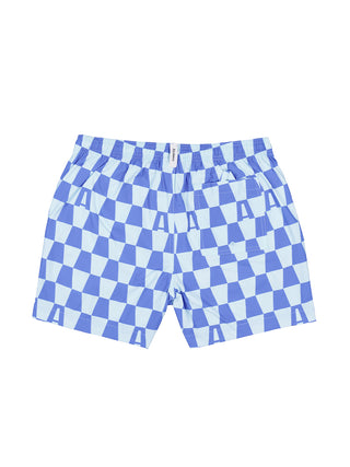 Swim Short - A-Check Blue