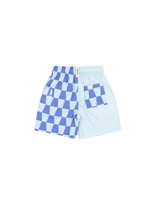Kids Swim Short - A-Check Blue
