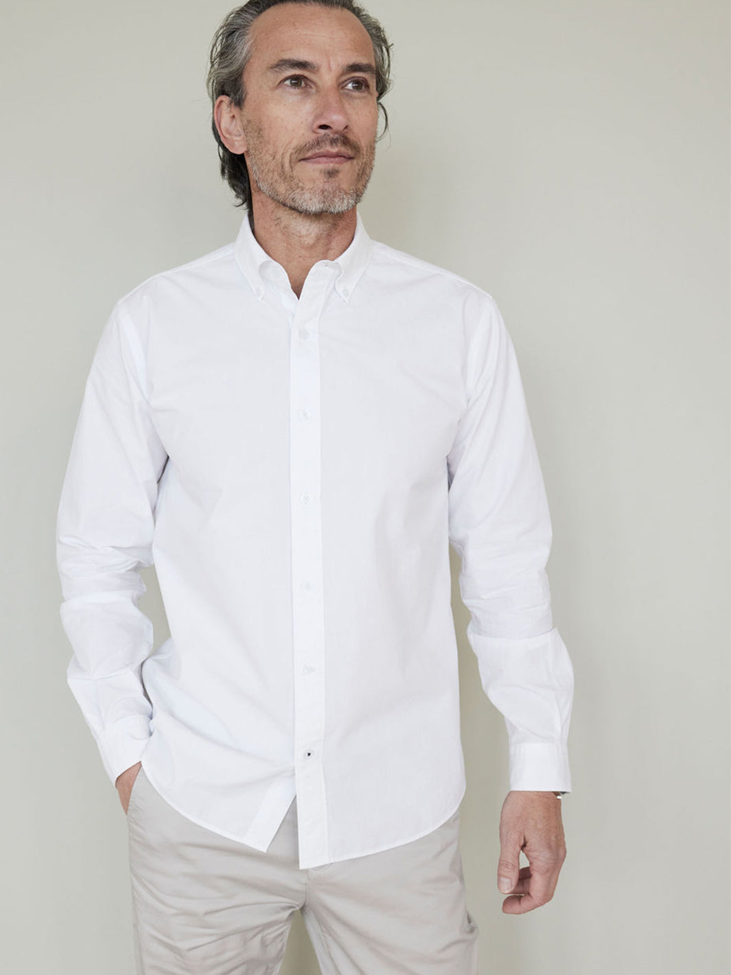 Poplin Button Down Shirt - Bright White