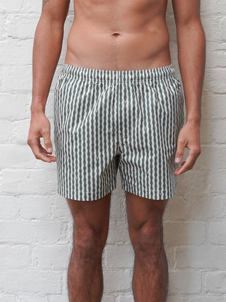 Swim Short - A-Stripe Olive