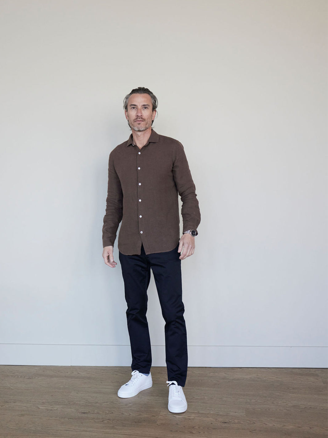 Essential Linen Shirt - Chocolate