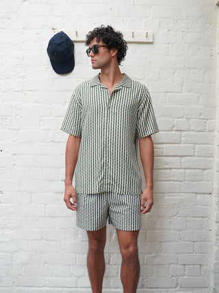 Swim Short - A-Stripe Olive