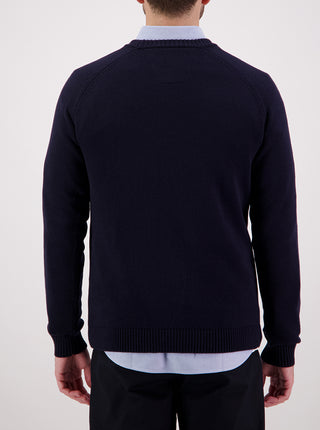 Chunky Knit Crew - Navy