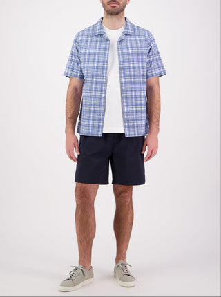 Panama Shirt - Blue Plaid