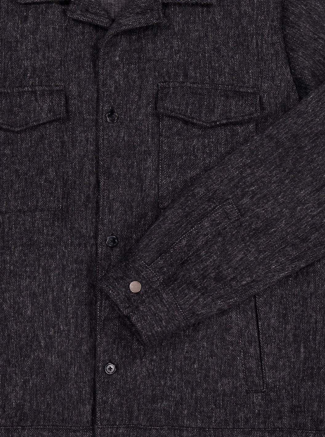 Woollen Trucker Jacket - Charcoal