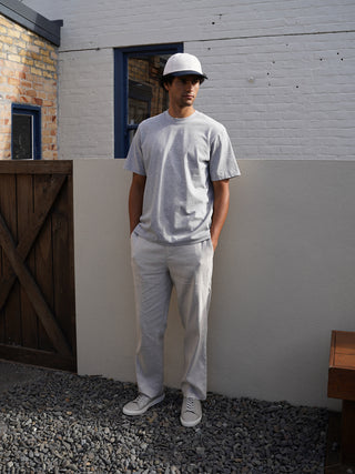 Linen Jogger Pant - Bone