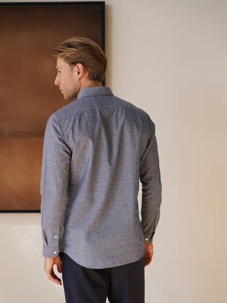 Button Down Shirt - Navy Stripe