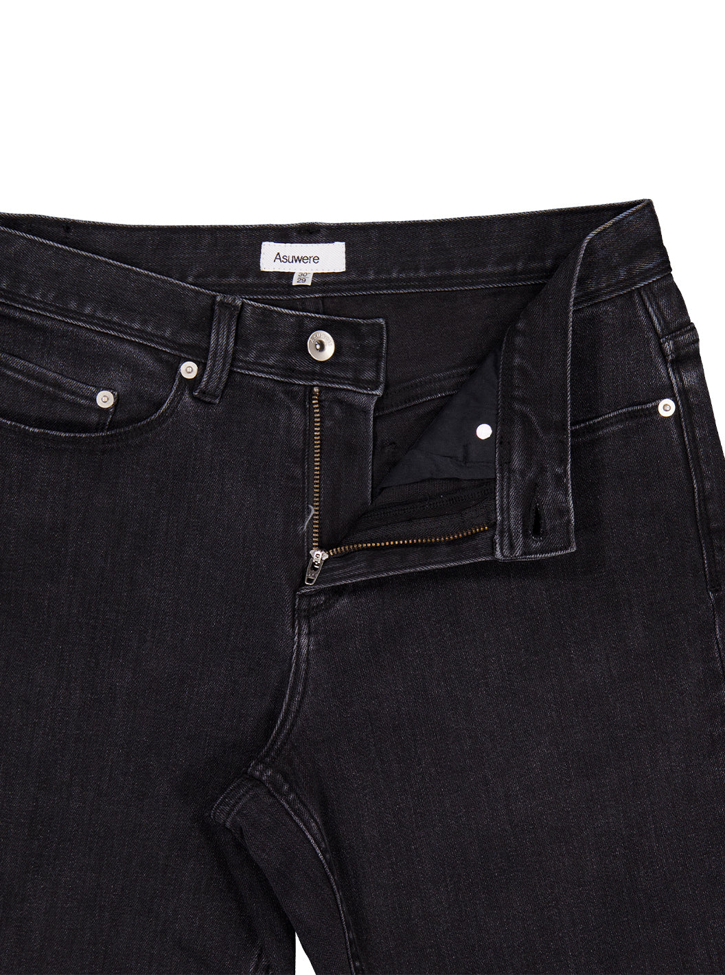 Straight Leg Jean - Washed Black