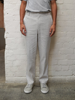 Linen Jogger Pant - Bone