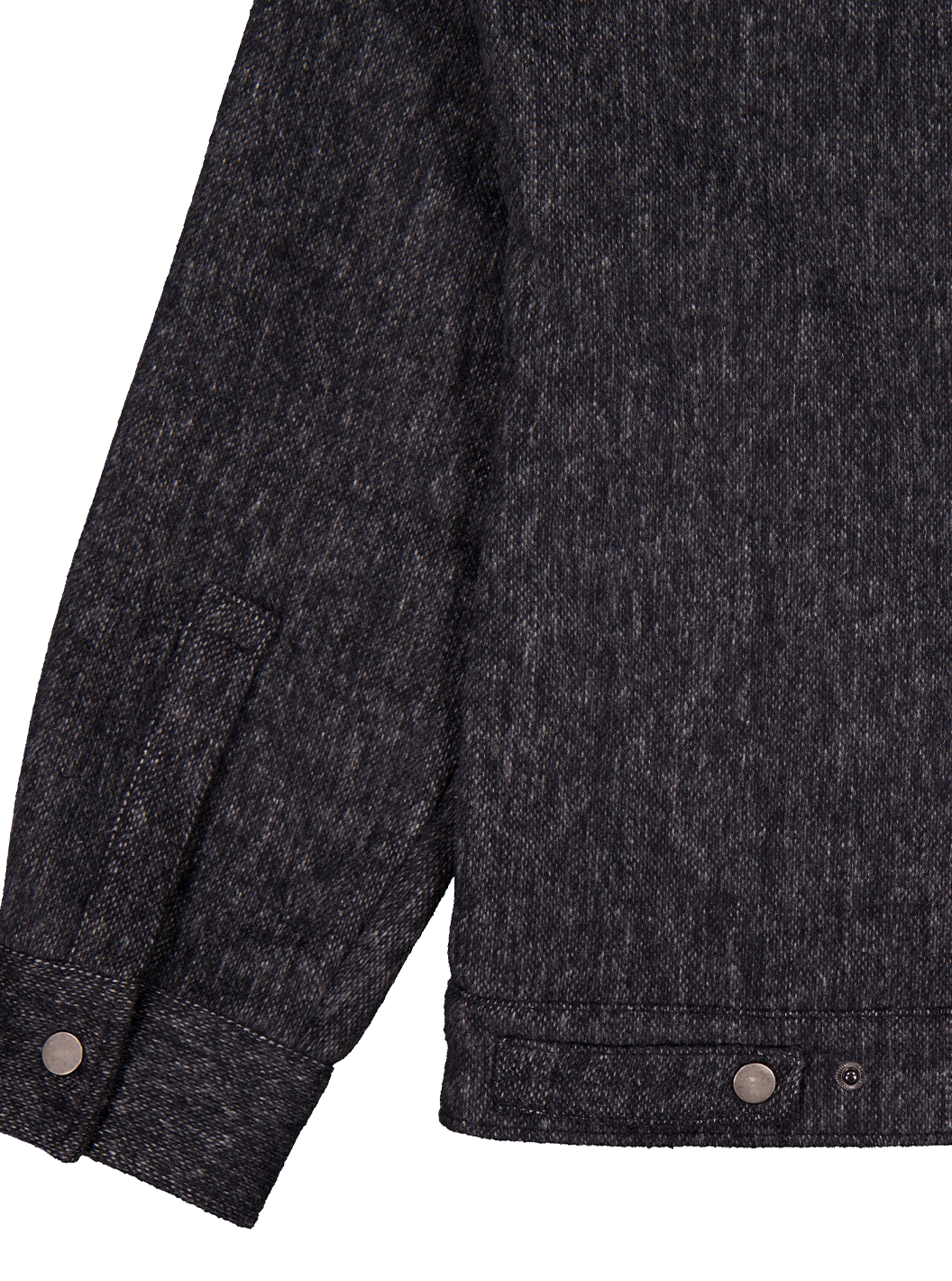 Woollen Trucker Jacket - Charcoal