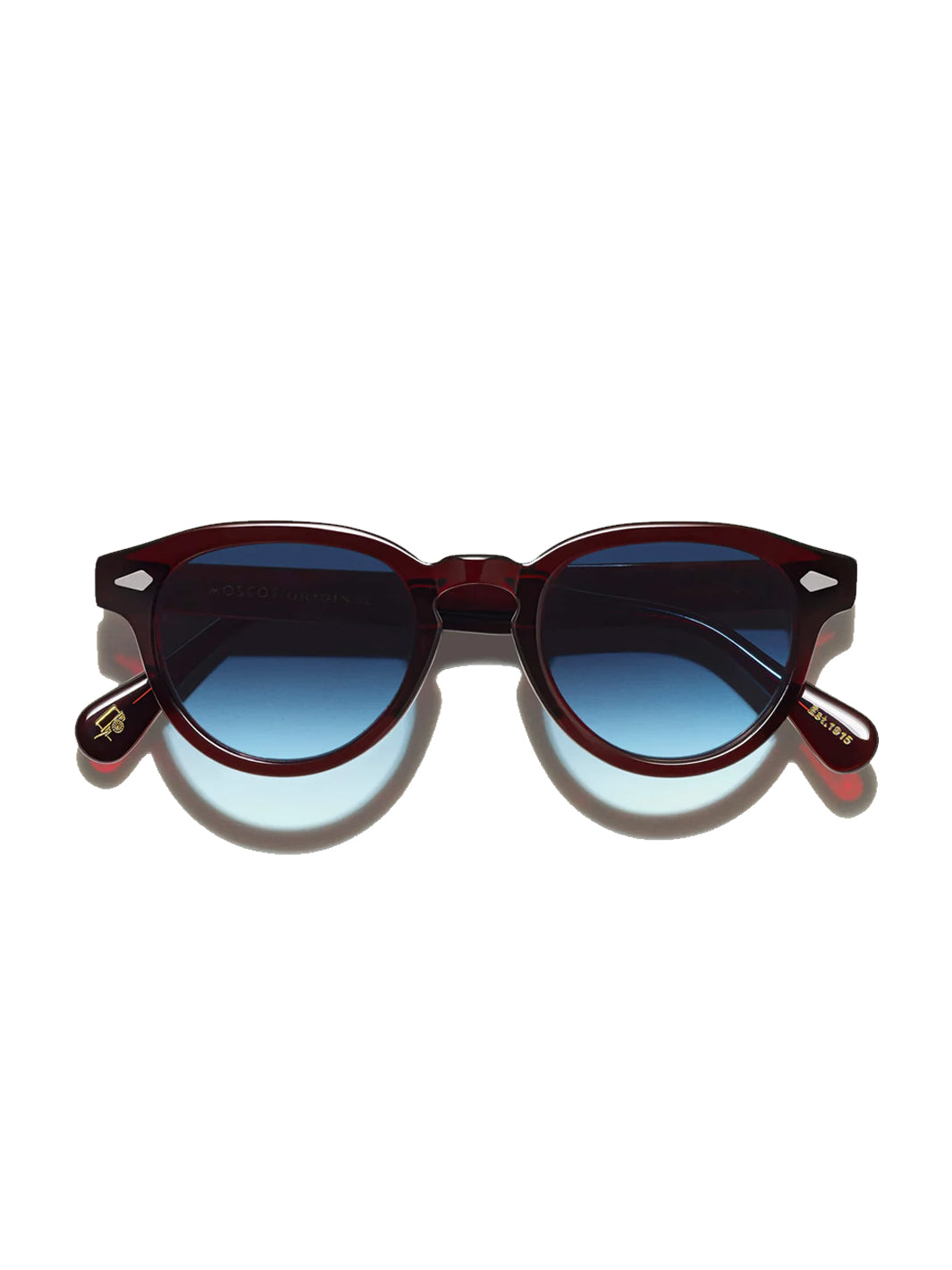 Moscot Maydela Burgundy/Denim Blue 49