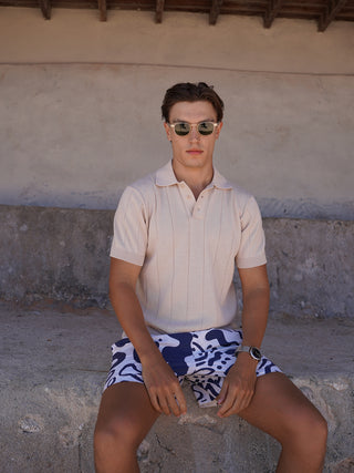 Knit SS Polo - Sand