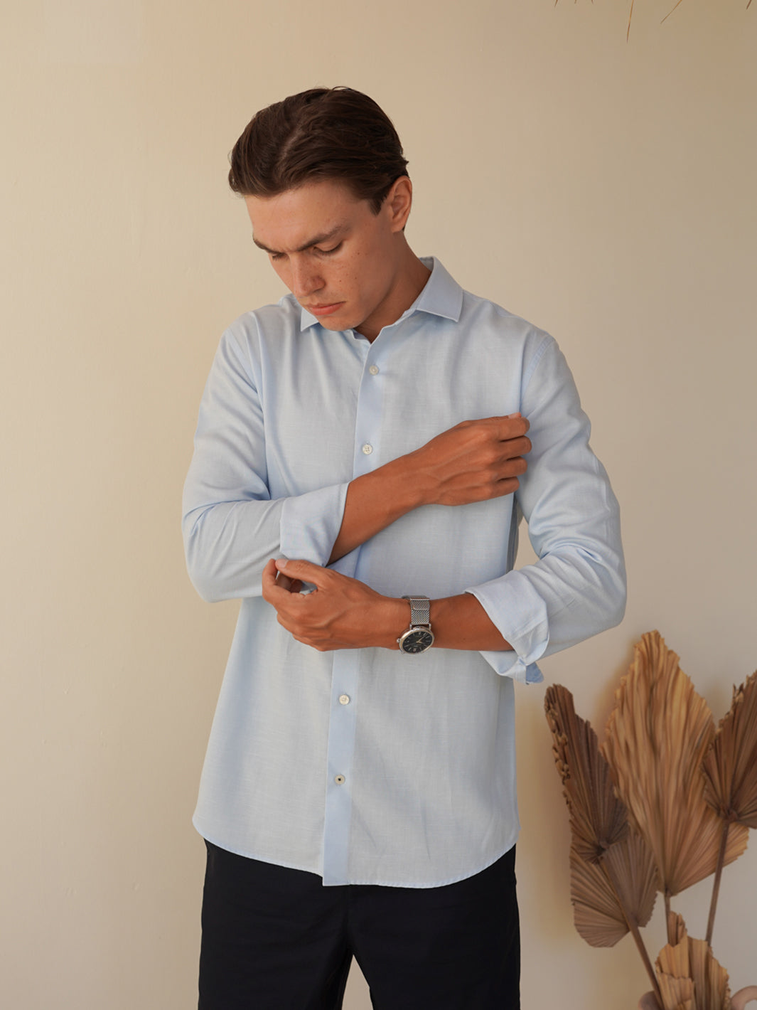 Tencel Linen Shirt - Light Blue