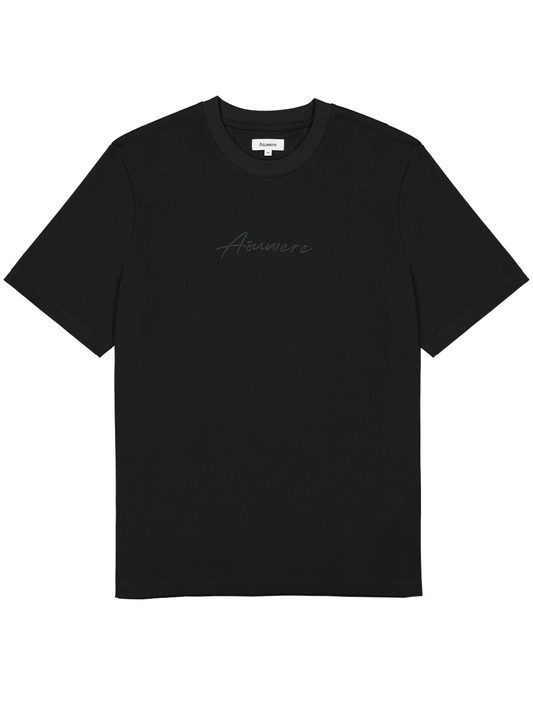 Script Heavy Tee - Black