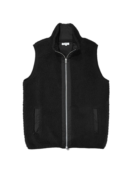 Sherpa Fleece Vest - Black