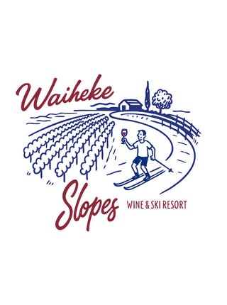 Waiheke Slopes Heavy Tee - White