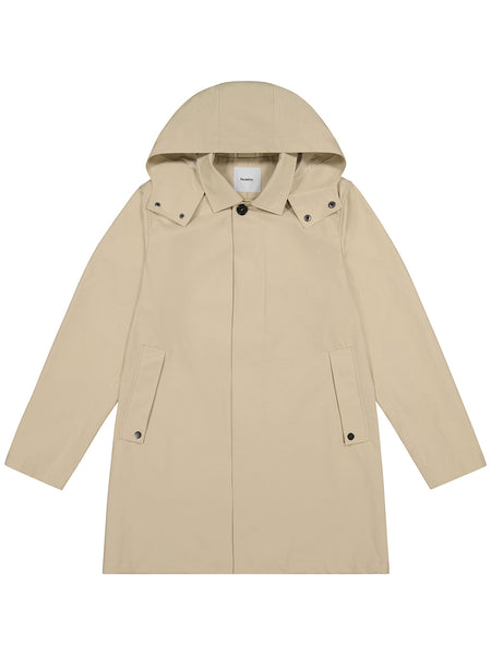 Hooded Mac Jacket Tan Outerwear Asuwere