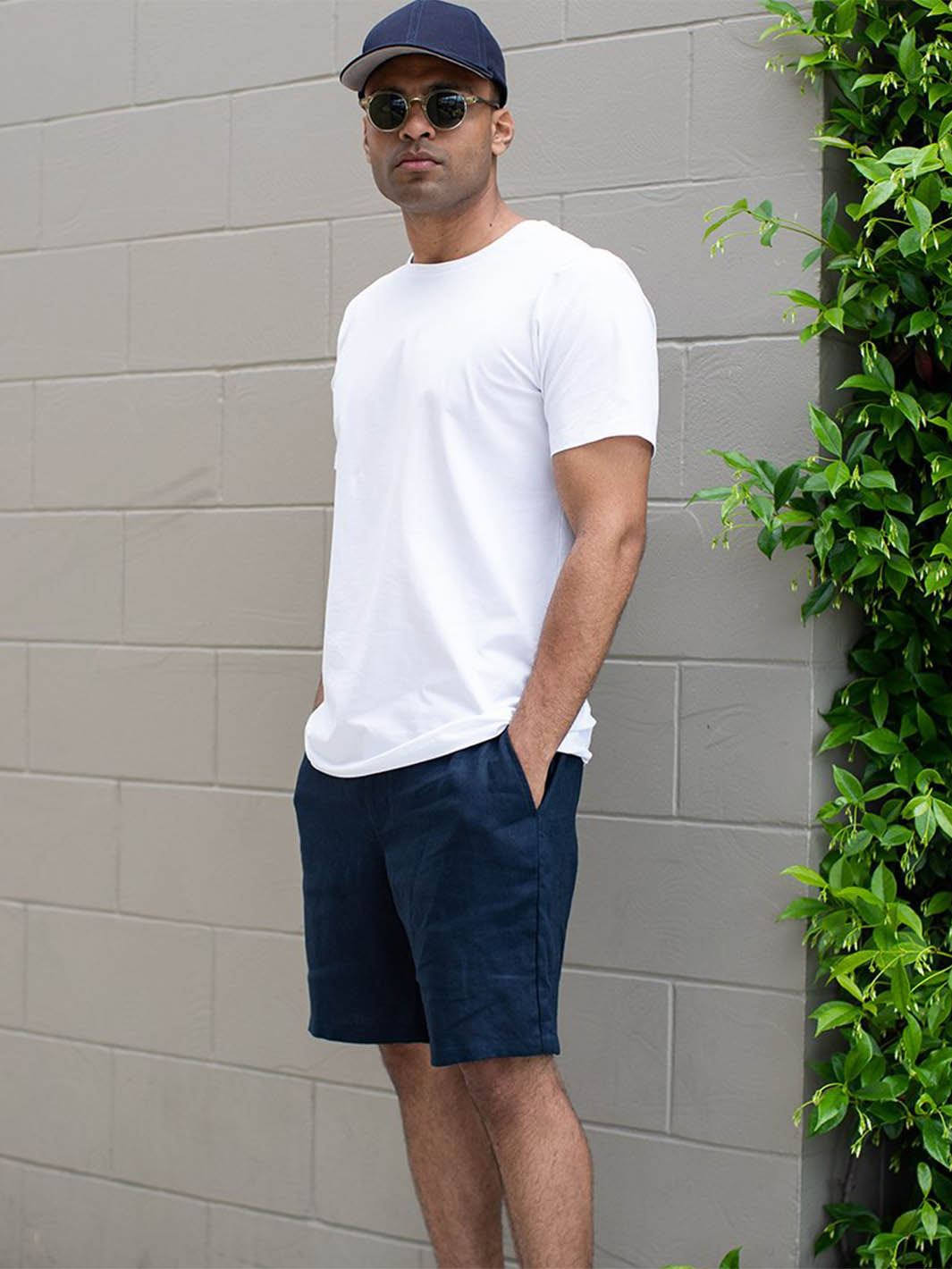 Essential Linen Short - Navy