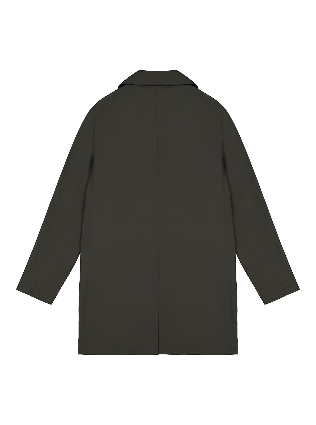 Back of Rain Mac Jacket in Khaki