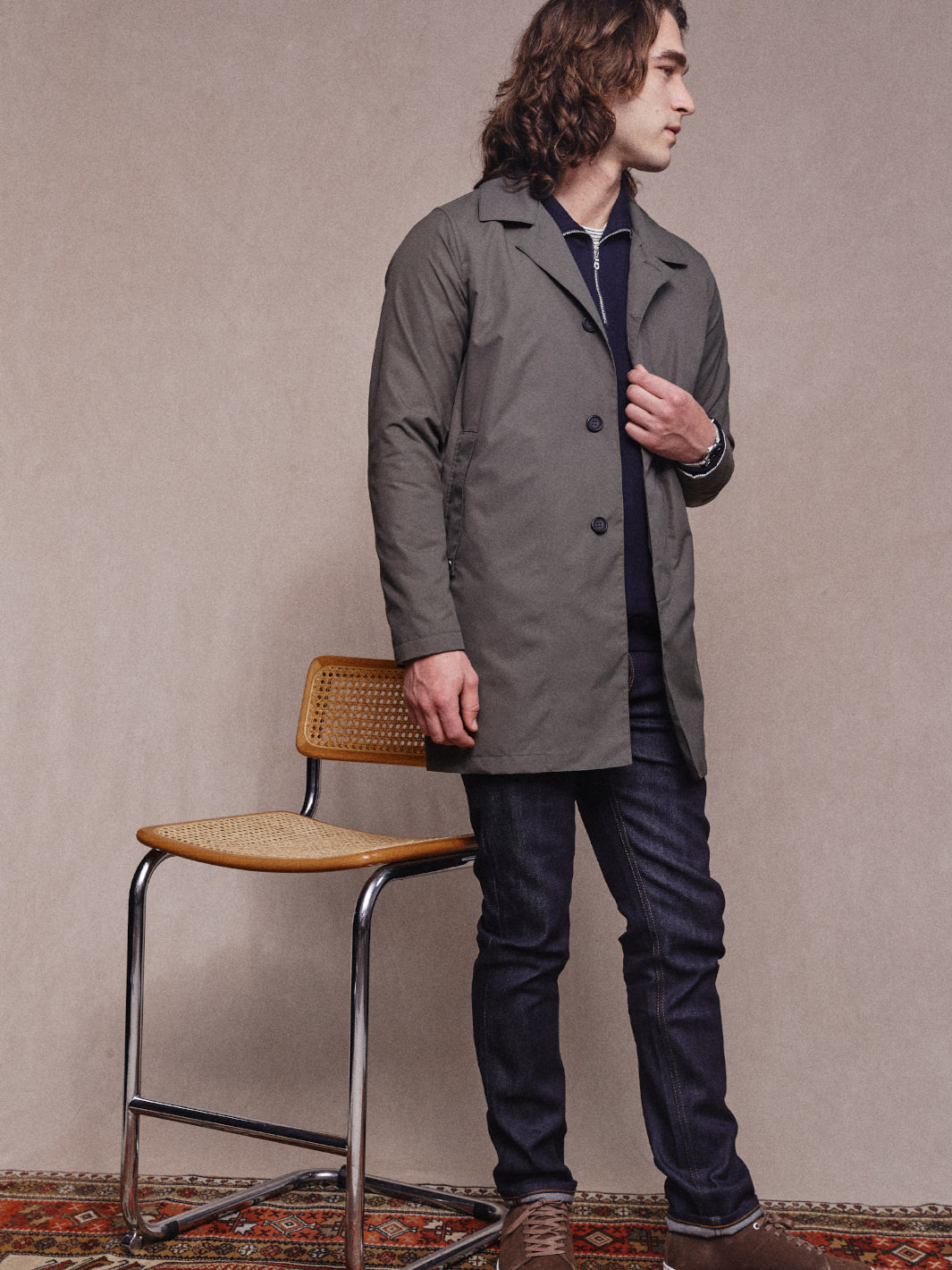 Rain Mac Jacket  - Khaki