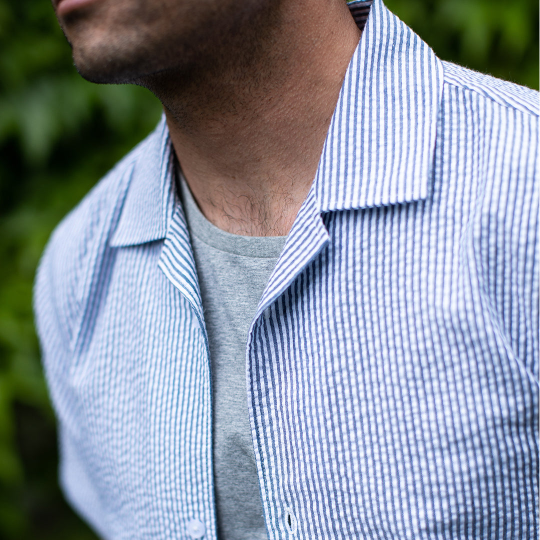 Panama Shirt - Seersucker Stripe