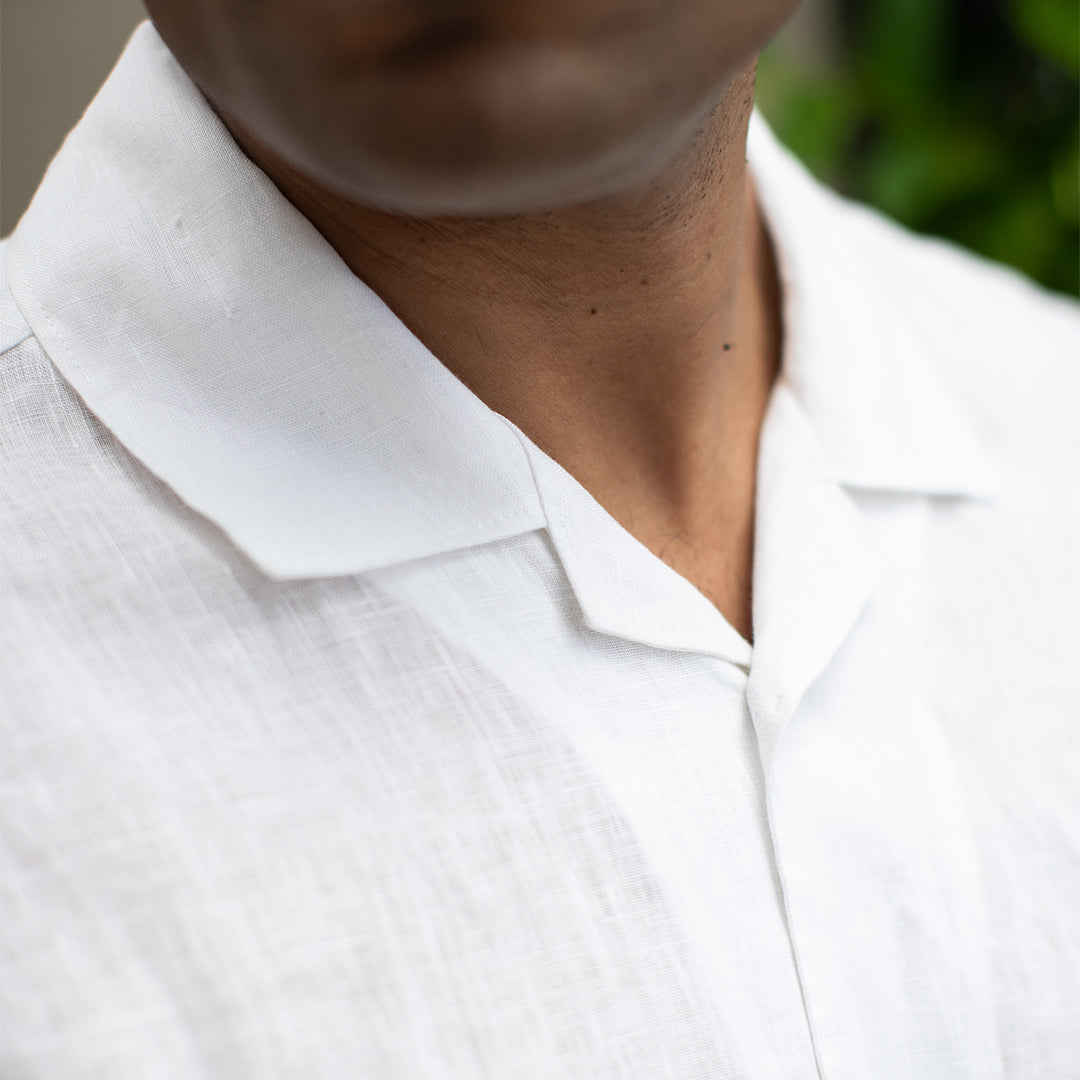 Panama Shirt - White Linen
