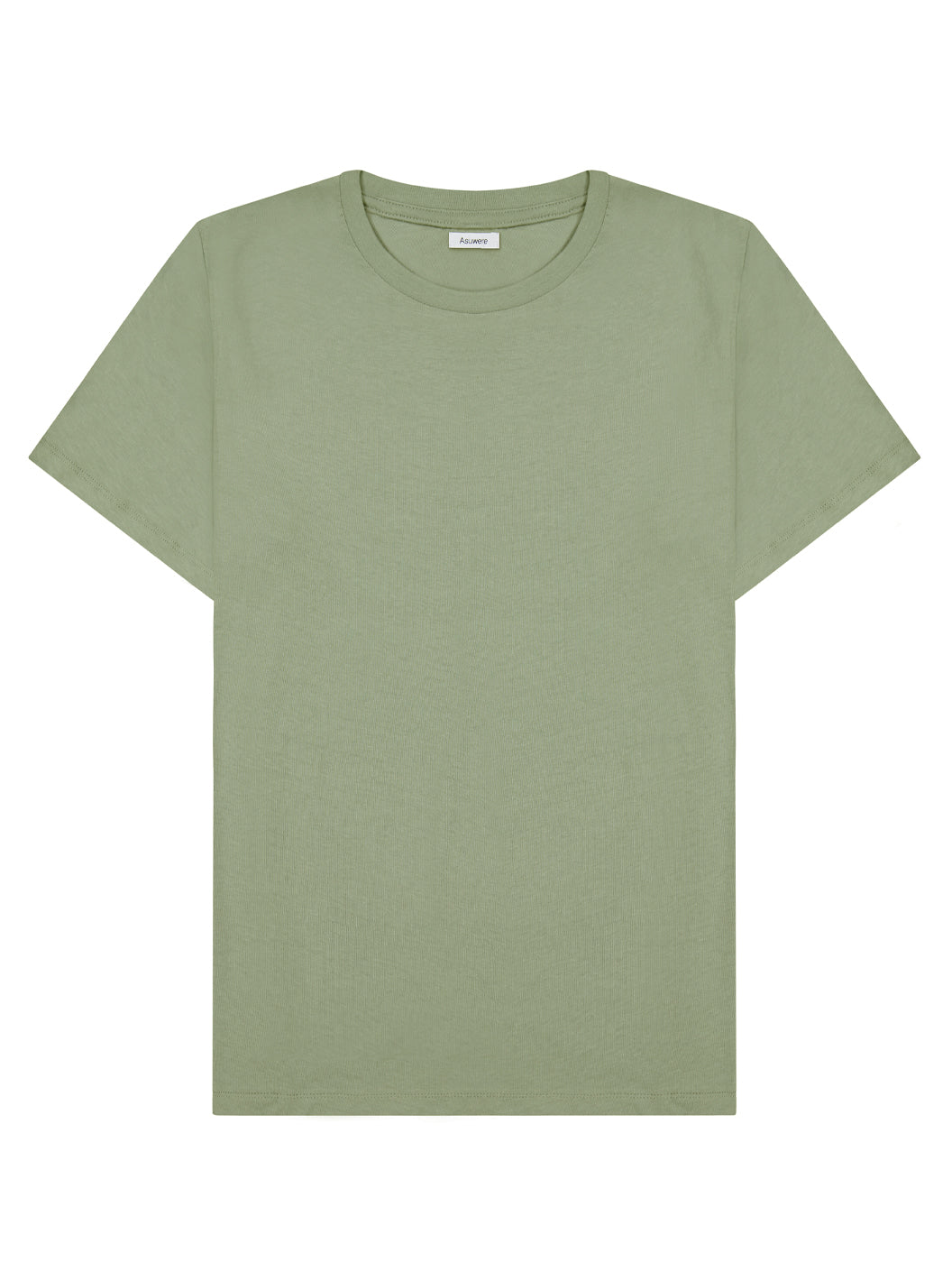 Flat image of Recycled Cotton Tee in Sage Asuwere