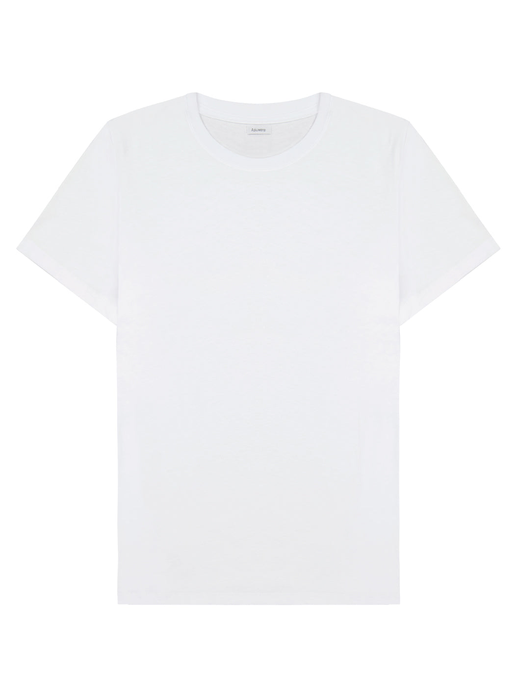 Front of Recycled Cotton Tee in White