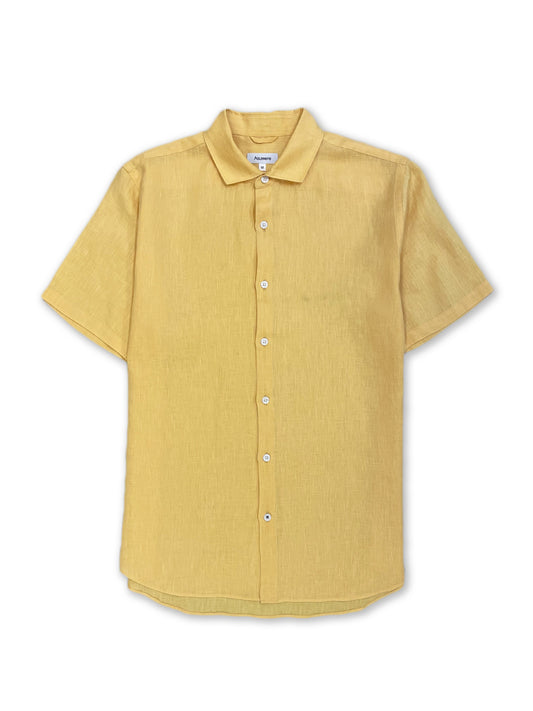 Essential Linen S/S Shirt - Yellow