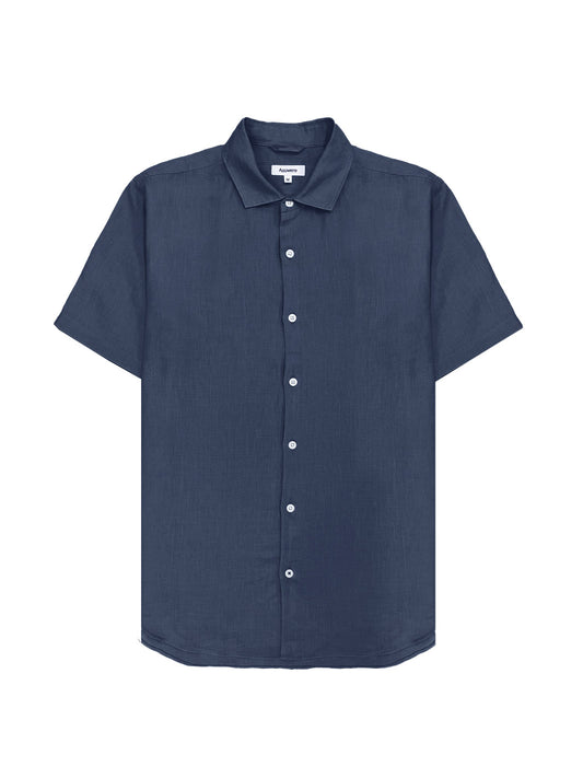 Essential Linen S/S Shirt - Navy