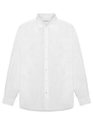 Front of white oxford shirt